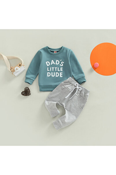 Bebelul Set cămașă albastră pentru băieți - Micuțul lui tată