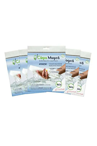 Carpa Magica Set Curățare Pro – 5 Lavete din Microfibră (Carpa Magica), alba,...