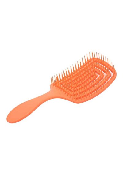 Generic Hair Comb Square Spa Massage Brush Orange