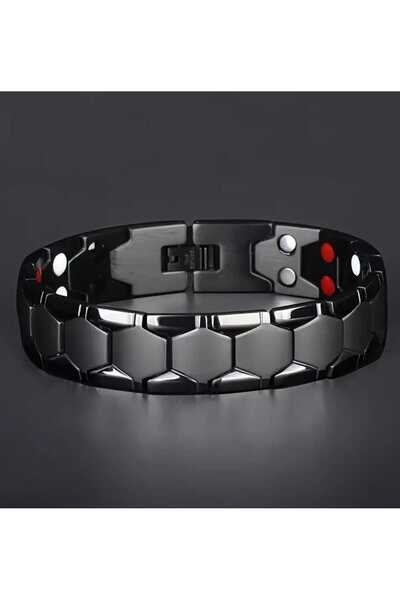 sarıyer silver Siyah Renkli Manyetik Çok Renkli Mıknatıslı Tasarım Şık Günlük Stil Çelik Bileklik