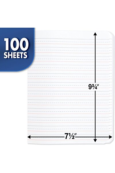 Mead Primary Composition Book, Primary Ruled, K-2, 100 Sheets, Blue Marble Cover