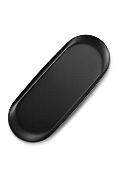 Generic Oval Iron Plate Black 23 x 9.5cm