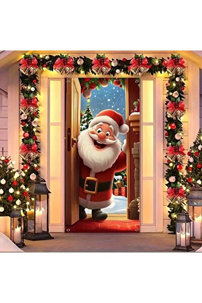 PROMISEBACKDROP2 زينة باب مرنة مقاس 190×75 سم، غطاء باب من القماش، ديكور عيد ...