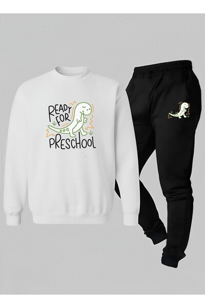 LORVEX سترة رياضية - بدلة رياضية للأطفال من الجنسين بياقة دائرية جاهزة لعام م...