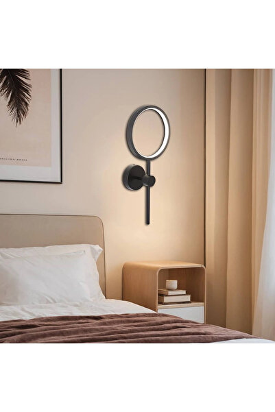 HAMER Ultra Glow single wall light, black with 3 lights.