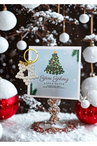 HEN GSM 10 bucăți breloc stea de perle Crăciun, Anul Nou, An Nou Fericit, 2026