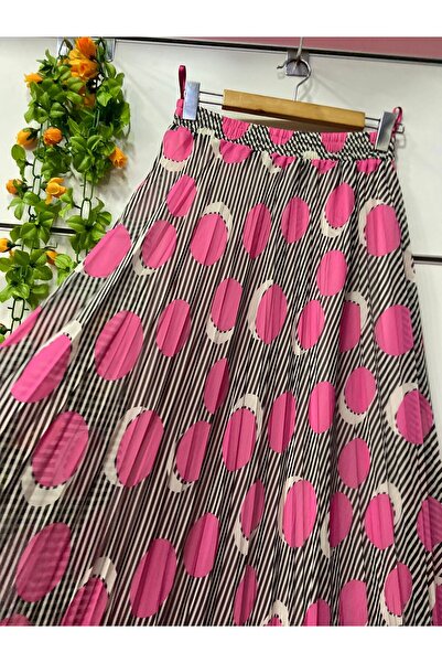 edu collection Φούστα από σιφόν με σχέδιο με επένδυση από καμπάνα