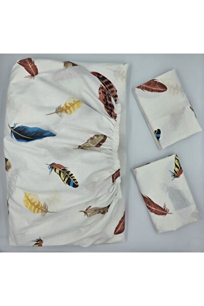 pınarhome collectıon Fabric Fitted Sheet for Pad Beds + Pillow Case with Cover (Corner Depth 30 Cm) New Season***