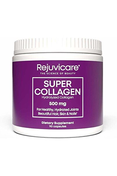 REJUVICARE Super Collagen, Hydrolyzed Collagen 500 mg, 90 Capsules