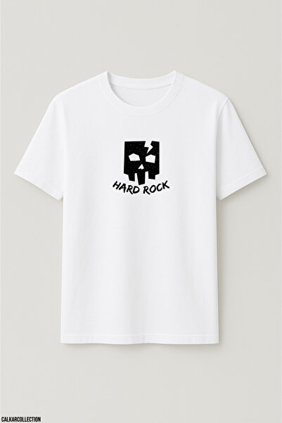 CALKARCOLLECTION تي شيرت يونيسكس قصة فضفاضة هارد روك سكول