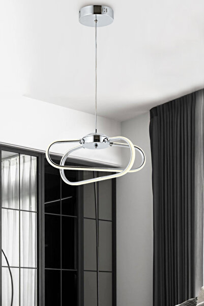 IŞILAY AYDINLATMA Ecrin Krom 2'li Sarkıt (Günışığı ) Modern Led Avize / Yatak...