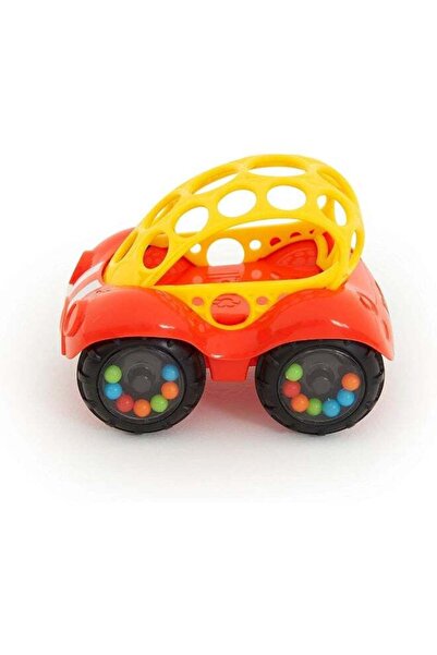 Moon Bright Starts Oball Rattle & Roll Sports Race Car Toy - Push and Go, Easy Grasp, Ages 3 Months+, Red