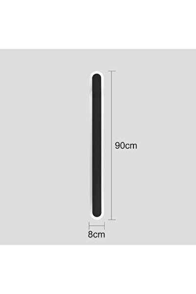 HAMER Modern wall sconce, black, yellow light source, 120 cm long