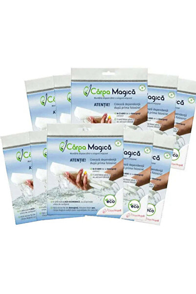 Carpa Magica Pro Cleaning Set – 10 Microfiber Cloths (Magic Cloth), white, 40...