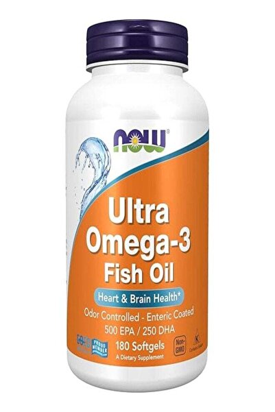 Now Foods Ultra Omega 3 Fish Oil, 180 Softgels (Packaging May Vary)