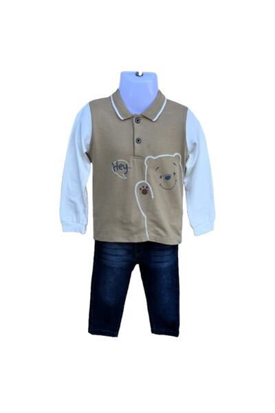 OEM Boys' two-piece set - long-sleeve top and denim pants, 9 months