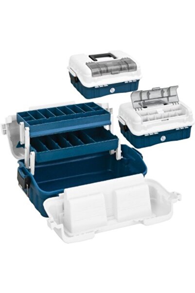 Baracuda Cutie de pescuit A014, 330x215x170 mm, alb/albastru