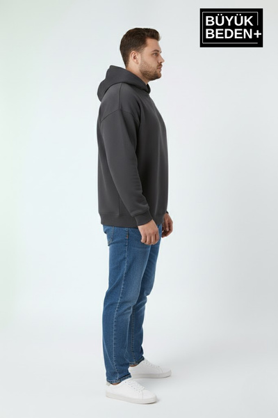 Superlife Чоловічий великий розмір тонкий капюшон рукави і спідниця з резинкою Swatshirt SPR26BSW957