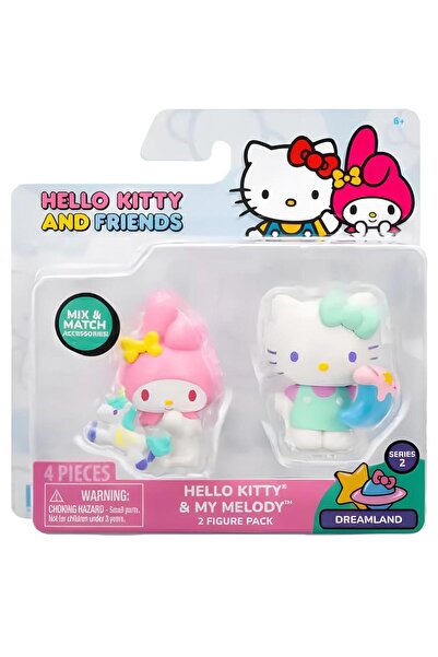 GIOCHI PREZIOSI HKT06100 Hello Kitty 2li Mini Figür MY MELODY KUROMİ 2 Lİ FİG...