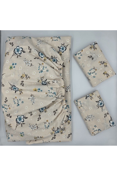 pınarhome collectıon Fabric Fitted Sheet for Pad Beds + Pillow Case with Cover (Corner Depth 30 Cm) New Season***