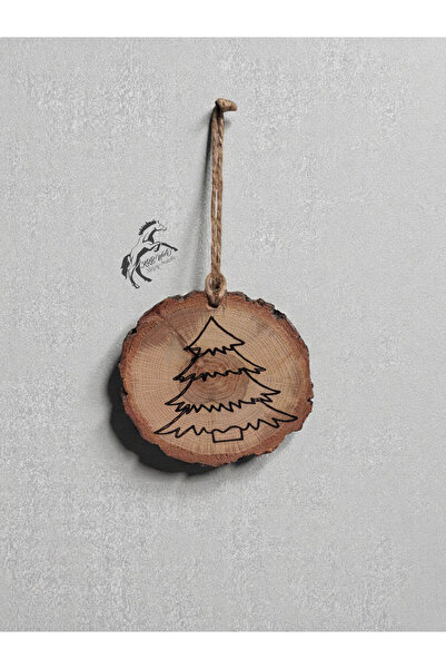 Krb Ahsap Boyama İçin 5 Adet Odun Dilimi, 9-10 Cm Çam Ağacı Lazer İşlemeli, E...