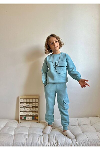 YİGİT BUTİK Σετ για αγόρια με λεπτομέρεια τσέπης στο πουκάμισο