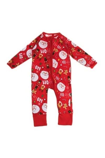 OEM Christmas jumpsuit with Santa Claus Reindeer "Ho Ho Ho" for babies