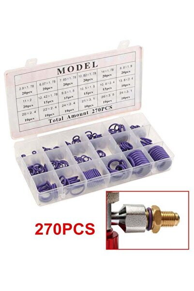 Generic 270-Piece Rubber O-Ring Assortment Kit - Purple