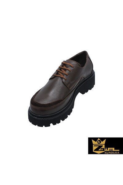 Zaim Kundura Women's Brown Genuine Leather Shoes 505320570-1