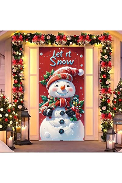 PROMISEBACKDROP2 زينة باب مرنة مقاس 190×75 سم، غطاء باب من القماش، ديكور عيد ...