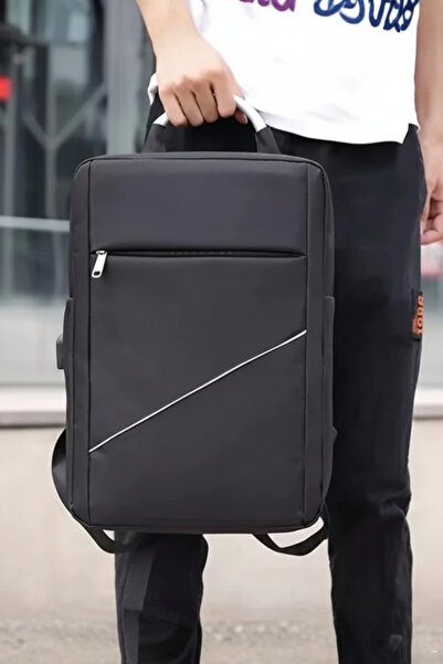 Muchmy Multifunctional Anti-Theft Backpack USB Charging Traveling Bag Zipper Unisex Bag