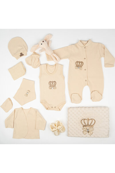 hobbe baby مجموعة خروج من المستشفى تحتوي على 10 قطع في صندوق، هدية للأطفال حد...