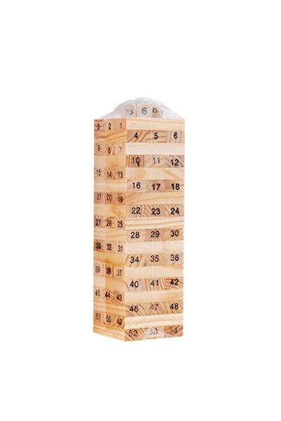 Malipen Joc de societate Jenga din lemn cu numere