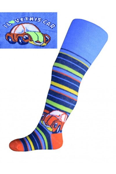 Superbaby Set of 3 cotton tights for boys with prints - Various colorful designs