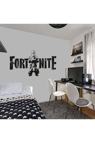 Generic 3D Fortnite Wall Sticker Black 50 x 28cm