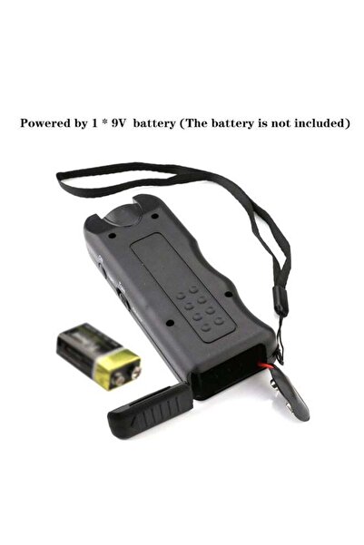 Generic Portable Handheld LED Ultrasonic Dog Repeller Control Trainer - Black 4.5 x 12.5 x 1.5cm