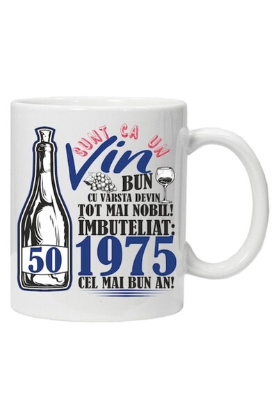 CRD PRINT Personalized Mug 'Un Vin Bun 1975-50' - CRD PRINT, 330 ml