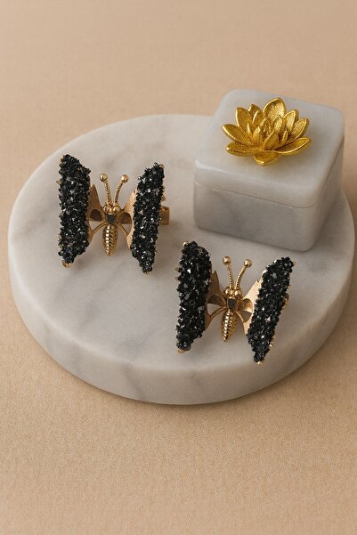 gigigiyim مشبك فراشة أنيق مرصع بالأحجار اللامعة مع أجنحة متحركة