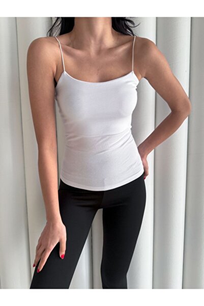 buğrahayalin Women's Rope Strap Long Crop - White