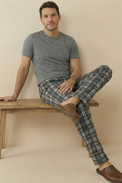 Farya Home Luxury Soft Wellsoft Polar Plaid Square Pattern Winter Pajama Bottoms Pants