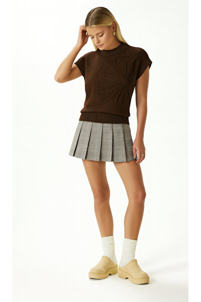 Ritnice Roman Süzene Detail Burgundy Knitwear Sweater