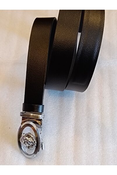 Butik Tülin Unisex Authentic Genuine Cowhide Leather Black Silver Nickel-Plat...