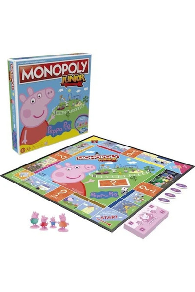 Hasbro Gaming Joc de Societate MONOPOLY Junior - Peppa Pig , 5 ani+, 2-4 Jucatori
