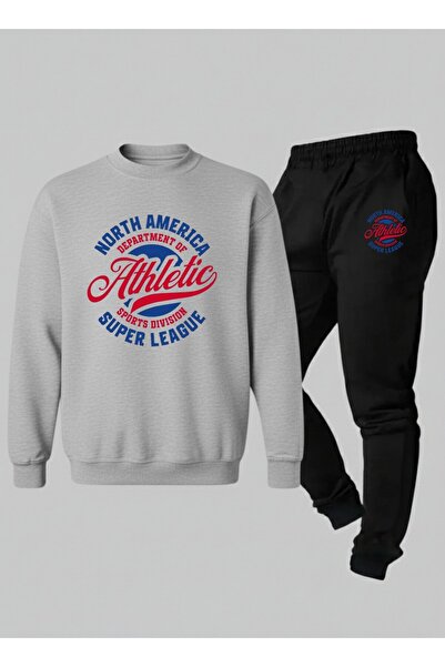 LORVEX Crew Neck Sweatshirt - Tracksuit Kids Set North America Printed 3 Thread Raised