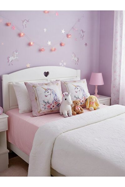 FARCY Set combinat de 2 perne decorative umplute cu model de cal Set de perne...