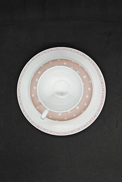 ABBETC Royal Victoria Porcelain Single Person Coffee, Tea Cup and Saucers 3 Pieces 150 ml