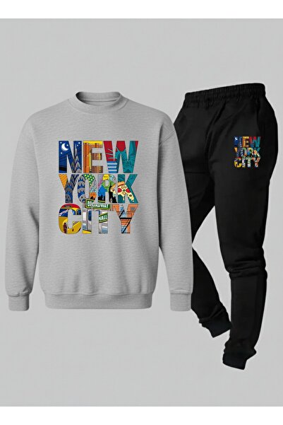 LORVEX Set pentru copii (Swea tricou - Trening) Decolteu rotund NEW YORK CITY...