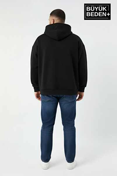 Superlife Ανδρικό φούτερ μεγάλου μεγέθους New York με τύπωμα με κουκούλα SPR26BSW962