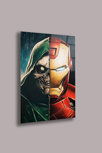 gxe.art Jumătate de armură, jumătate întuneric – pictură epică în sticlă cu c...