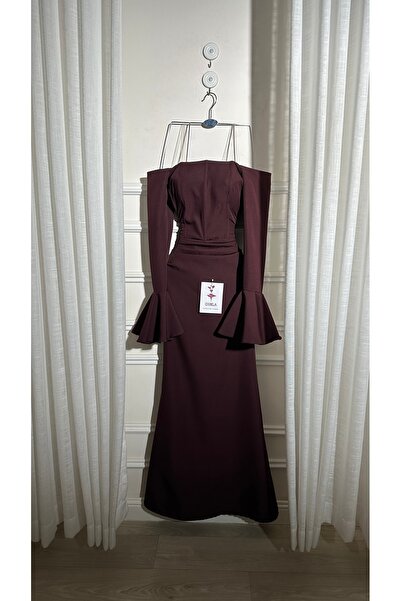 Onila Soft burgundy dress with long sleeves